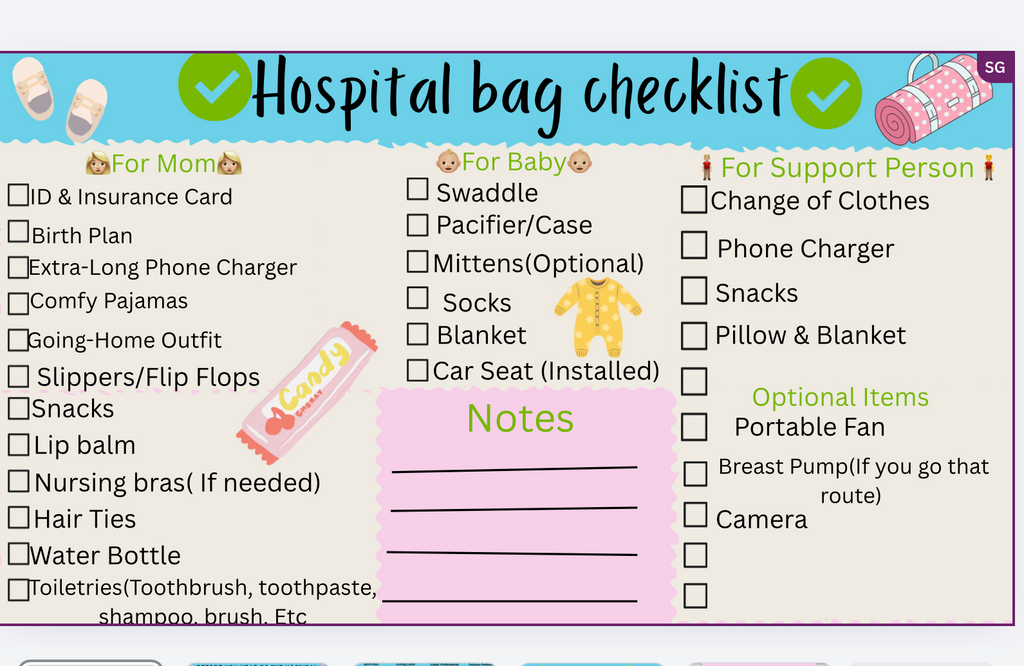 Hospital Bag Planning Bundle