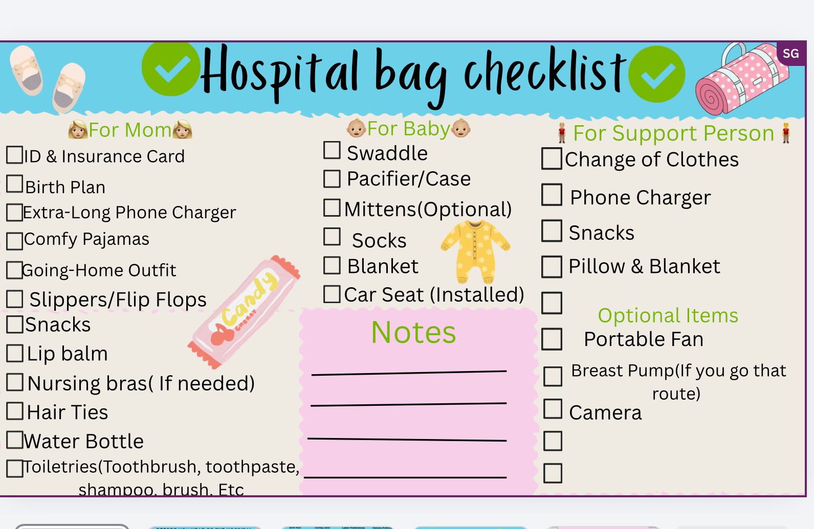 Hospital Bag Planning Bundle