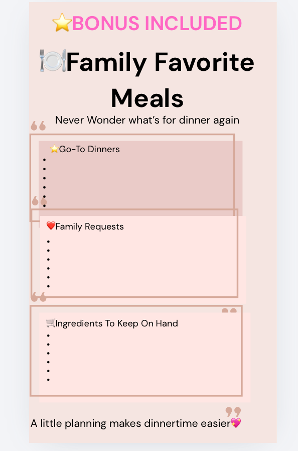 Weekly Grocery Planner Bundle