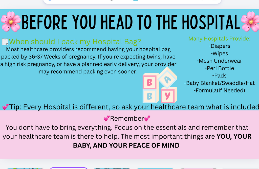 Hospital Bag Planning Bundle