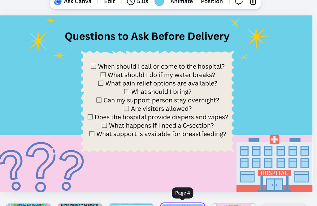 Hospital Bag Planning Bundle