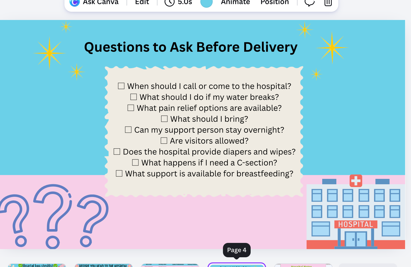 Hospital Bag Planning Bundle