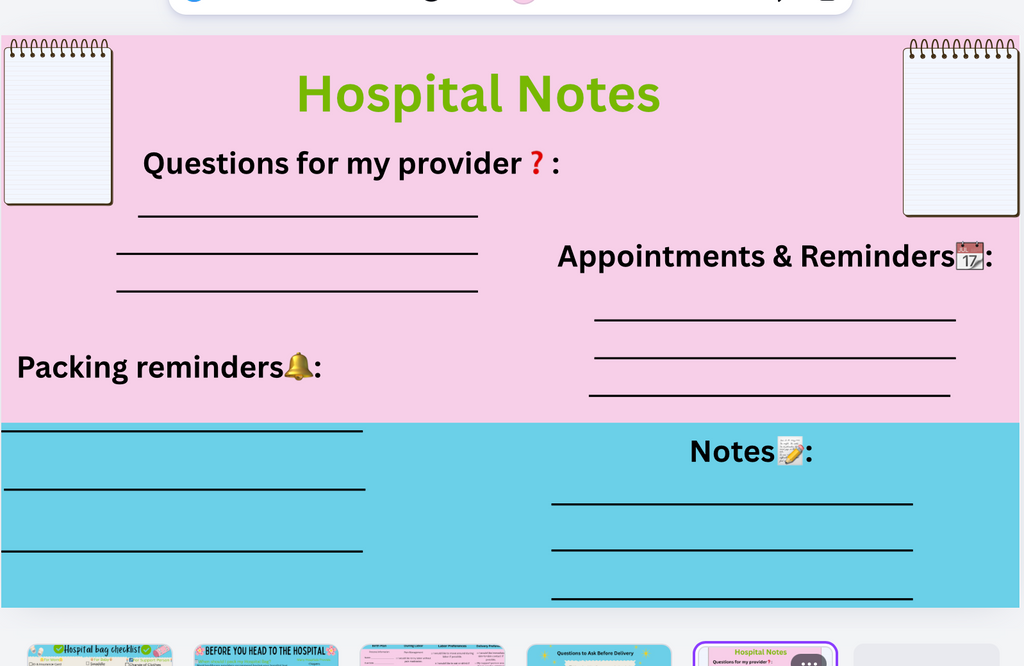 Hospital Bag Planning Bundle