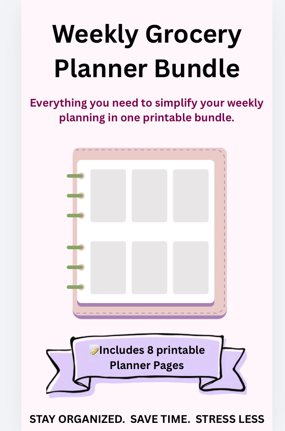 Weekly Grocery Planner Bundle